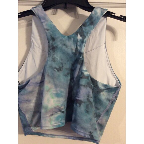 Athleta Small S Cropped Racer Back Workout Top Built in Bra - Picture 3 of 5